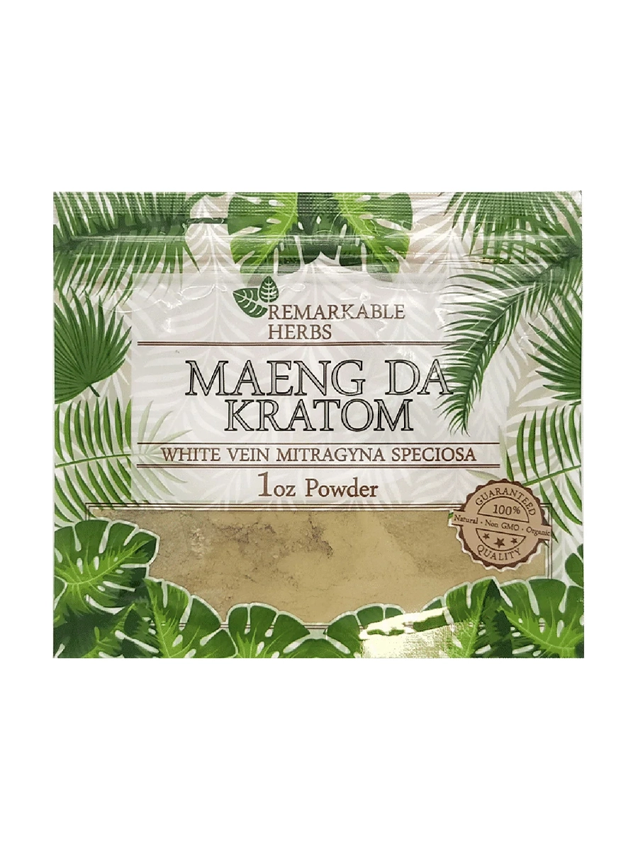 White Maeng Da Remarkable Herbs Kratom Powder 1oz Bag