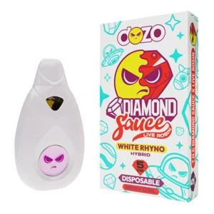 White Rhyno Dozo Diamond Sauce Live Rosin Disposable 5G