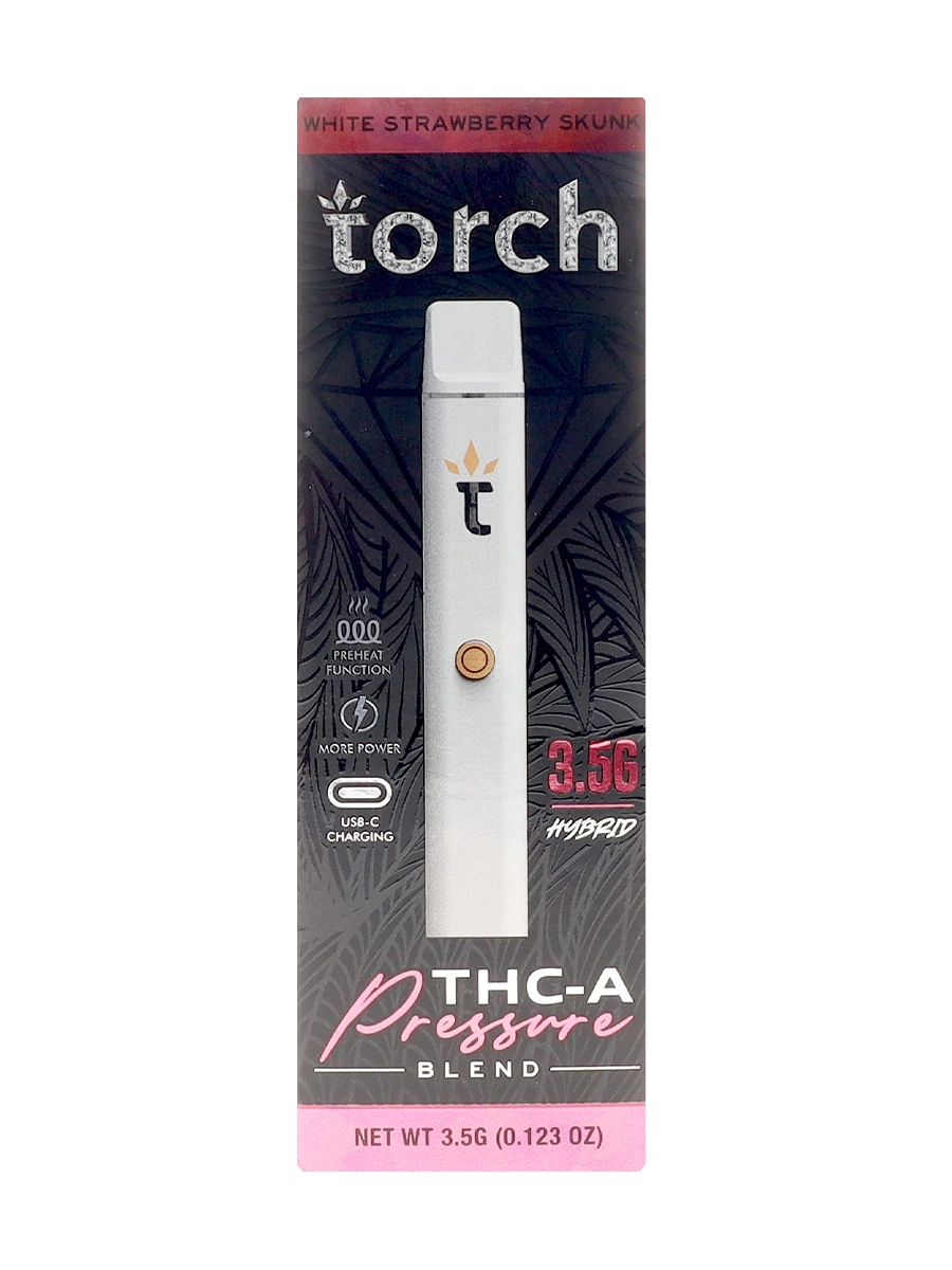 White Strawberry Skunk Torch THC-A Pressure Blend Disposable 3.5G