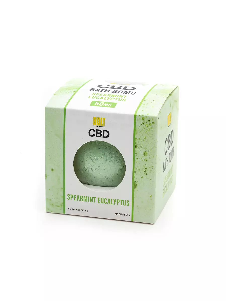 Spearmint Eucalyptus Bolt CBD Bath Bomb 50mg
