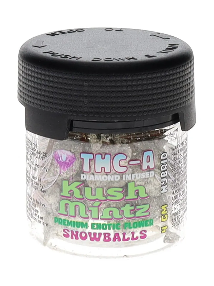 Kush Mintz Alien Exotics THC-A Diamond Infused Flower Snowballs 4G