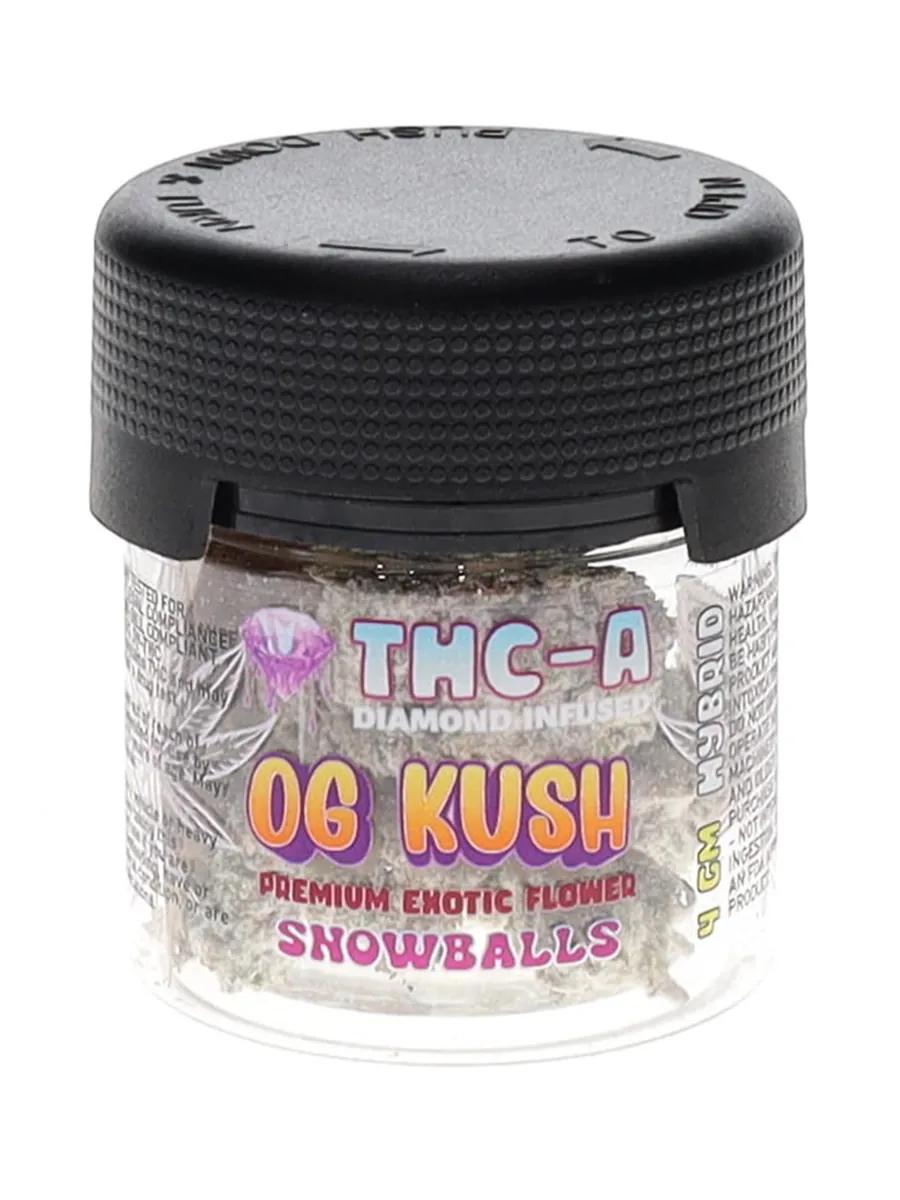 OG Kush Alien Exotics THC-A Diamond Infused Flower Snowballs 4G