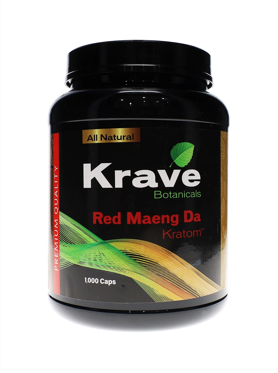 Red Maeng Da Krave Botanicals Kratom Capsules 1000ct