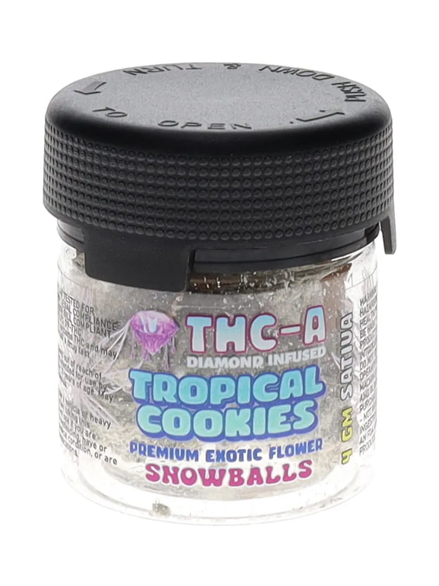 Tropical Cookies Alien Exotics THC-A Diamond Infused Flower Snowballs 4G