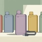 Line-up of five 2 gram rechargeable disposable vape devices in different colours