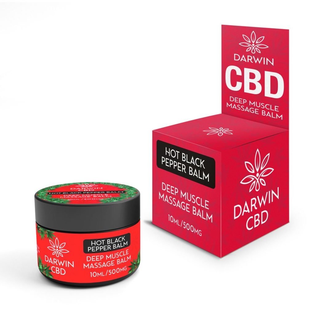 Darwin CBD Hot Black Pepper Muscle Balm 10ml/500mg – Equivalent To 3000mg Per 60ml