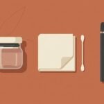 Illustration of a storage jar, cloth and vape pen